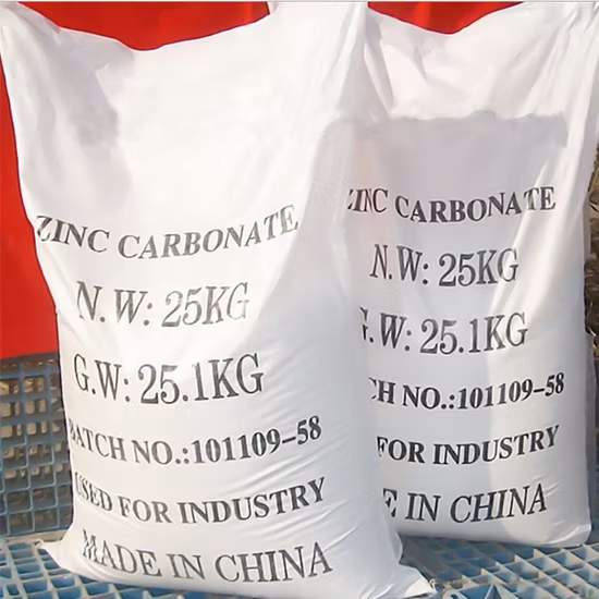 Produtos químicos fornecidos diretamente pela fábrica, carbonato de zinco de grau industrial, básicos usados em borracha